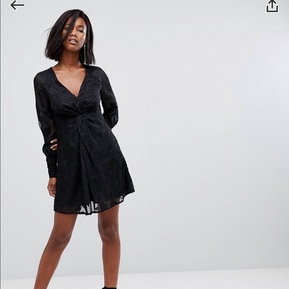 Asos boohoo dress black